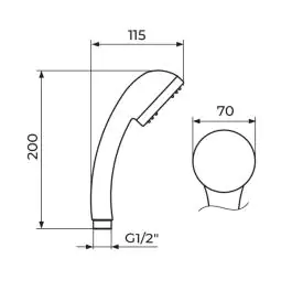 Tuš ručni - KING Rosan PTREC2