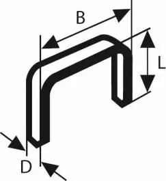 Spajalica tip 52 12,3 x 1,25 x 8 mm (1000 kom.) BOSCH