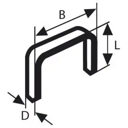 Spajalica tip 54 12,9 x 1,25 x 6 mm (1000 kom.) BOSCH