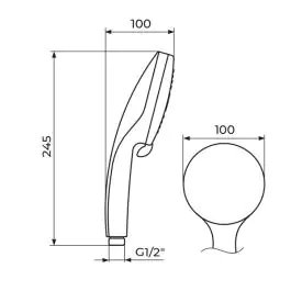 Tuš ručica - 3+2 funkcije - ZERRO Rosan PTR3C6