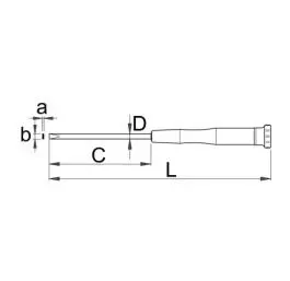 Odvijač pljosnati za elektroniku 605E 0,8 x 4,0 UNIOR