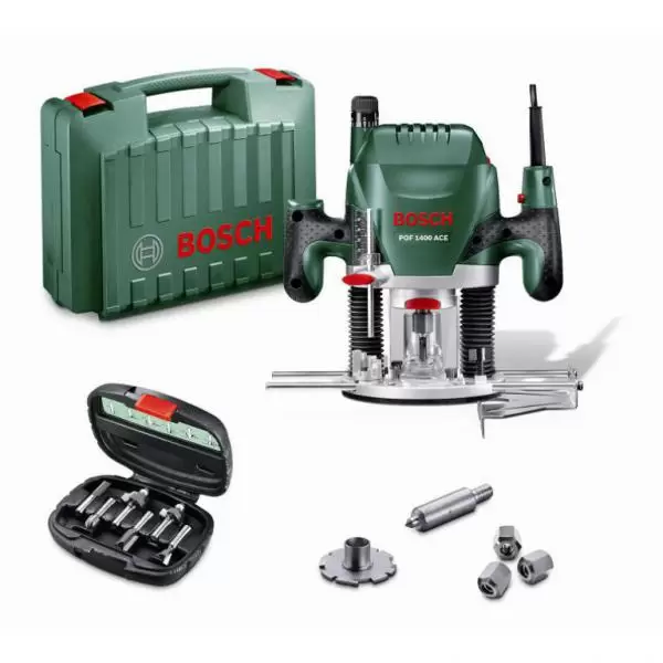 Električna glodalica za drvo POF 1400 ACE + set glodala 6 kom.  BOSCH - proizvod na akciji
