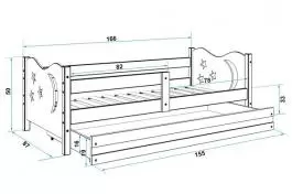 KREVET ZA DECU 160X80 WHITE ZELENI ELEGANT