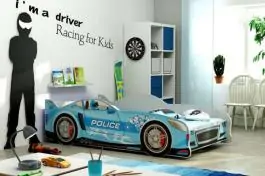 KREVET ZA DECU 160X80 PLAVI RACER POLICE