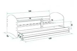 KREVET ZA DECU 160X80 ADLER DEZEN 06 LOOKIE
