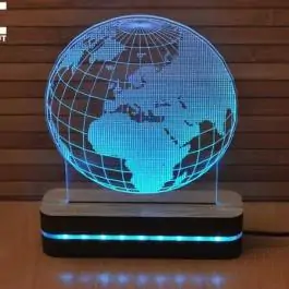 3D dekorativna lampa B005 ljubičasta BLACK CUT