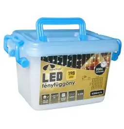 LED svetleća zavesa 1.5x1.5m sa 198 lampica toplo bela