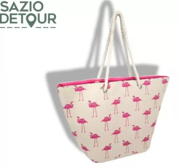 Torba za plažu Nissi 80 Flamingosi Sazio