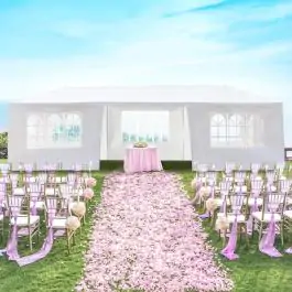 Baštenski paviljon Gazebo 3 x 9 m beli sa 8 bočnih strana