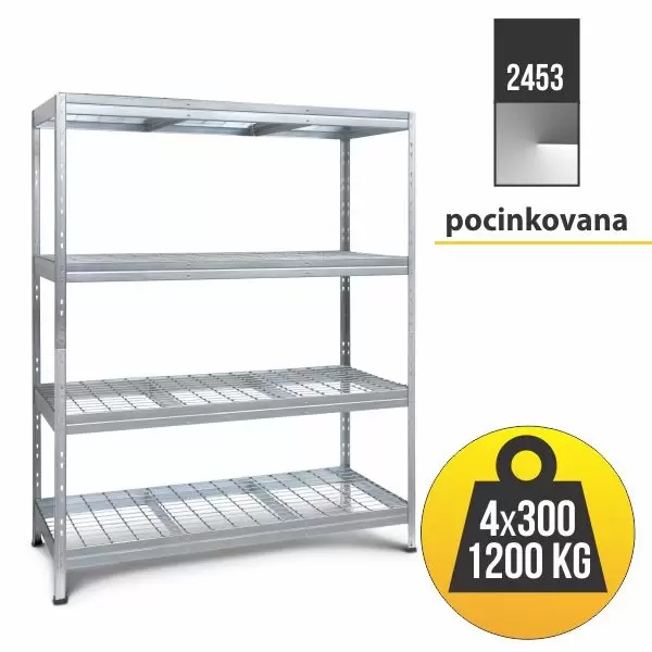Metalna žičana polica 1500kg 180x120x45cm