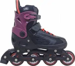 Roleri PW126B-10 crno crvena Alu šina ABEC5 PU Točkići S(33-36) ACTION