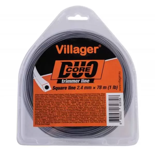 Silk za trimer 2.4mm X 1560m (20LB) - Duo core - četvrtasta nit Villager - proizvod na akciji