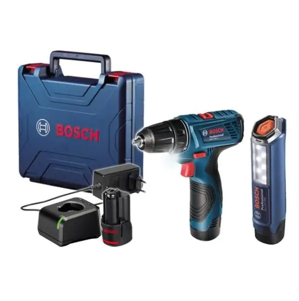 Bosch GSR 120 LI + GLI 12V-300, 2x2.0Ah Set akumulatorskih alata 06019G8004 - proizvod na akciji