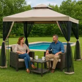 Baštenski paviljon sa bočnim zavesama 3x3 m