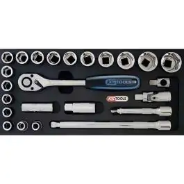 Set nasadnih ključeva sa račnom 10-32 mm 1/2" KS TOOLS