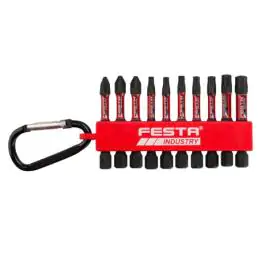 FESTA Set od 10 komada Bitova PH-PZ-TORX S2 1/4" 50mm