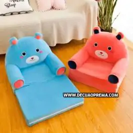 Fotelja za decu na rasklapanje Pink Bear