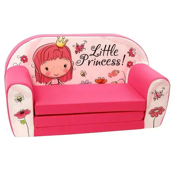 Dečija fotelja na rasklapanje 2u1  Mala princeza