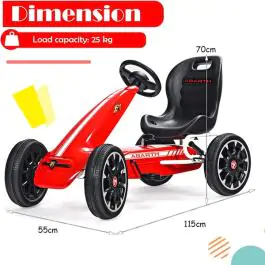 Dečija formula na pedale Abarth 500 crvena