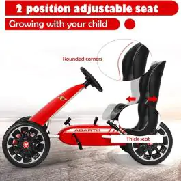 Dečija formula na pedale Abarth 500 crvena