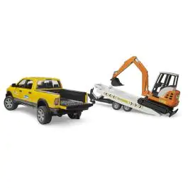 Bruder Džip RAM 2500 sa prikolicom i Rovokopačem