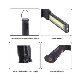 Punjiva LED baterijska lampa 3W LED PL3394 Prosto