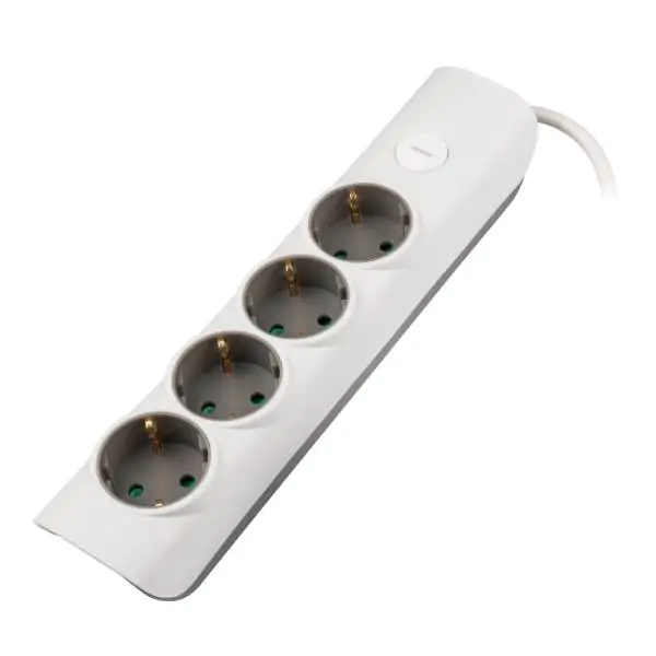 Produžni sa 4 mesta 1.4m 1.5mm2 + prekidač sivi Prosto