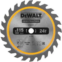 DeWalt DT20420 list testere za drvo 115 mm – 24 zuba, za akumulatorske testere