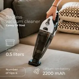 Camry CR 7046 – Bežični usisivač bez kese za kuću i auto