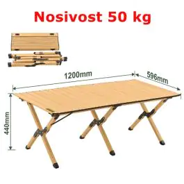 Baštenski sto na rasklapanje 120x596x440 cm
