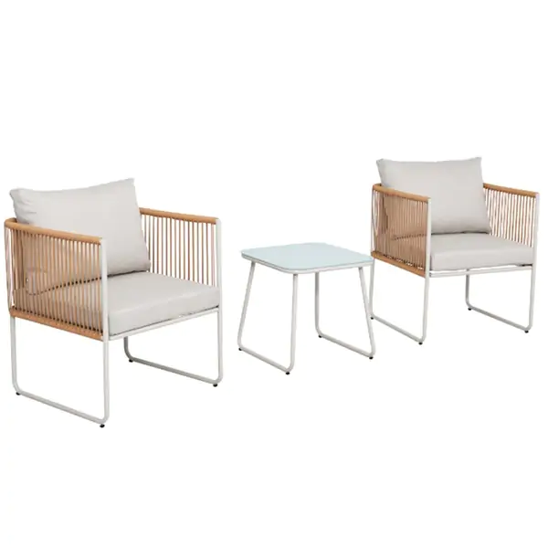 Baštenski set 3-delni okrugli PE ratan