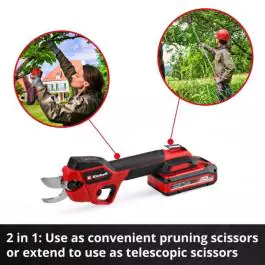 Einhell akumulatorske teleskopske baštenske makaze GP-LS 18/28 Li T BL-Solo – profesionalni rezač grana sa podesivim sečivima