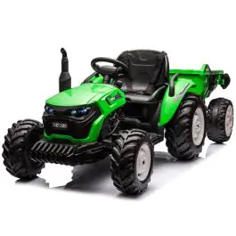 2219 Dečiji električni traktor sa prikolicom zeleni