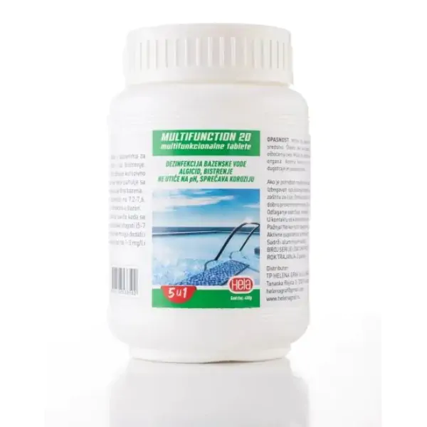 Hela Multifunction 20 tableta za bazen 400g – 5u1 tretman protiv bakterija, algi i zamućenja