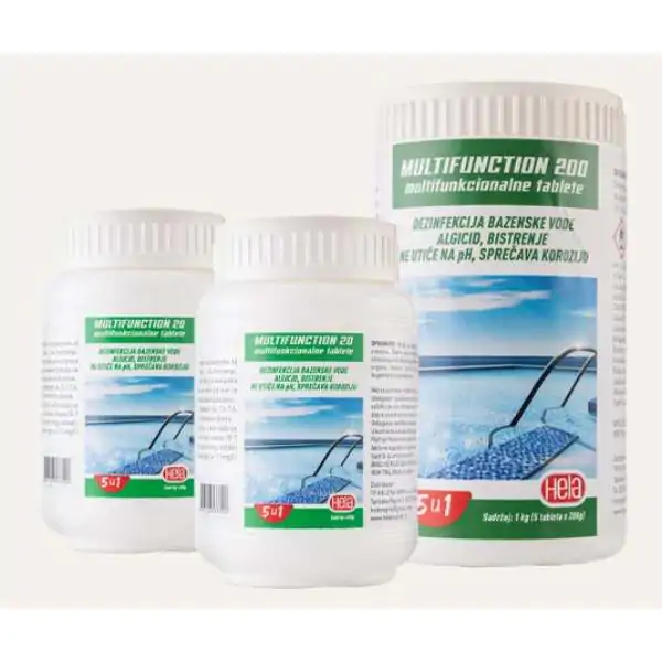 Hela Multifunction 200 tablete za bazen 1 kg – Multifunkcionalne 5u1 hlorne tablete - proizvod na akciji