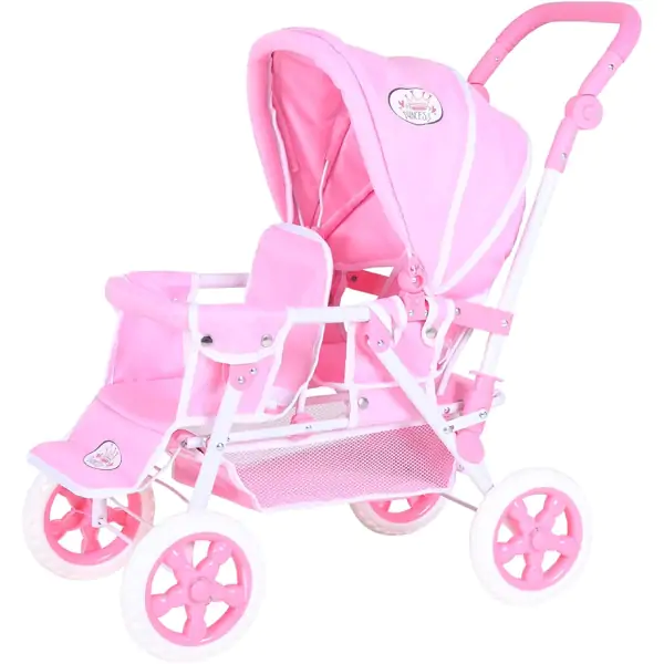 Kolica za lutke Big Twin Princess white rose