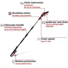 Einhell PROFESSIONAL akumulatorska teleskopska testera za grane GP-LC 18/20 Li T BL-Solo