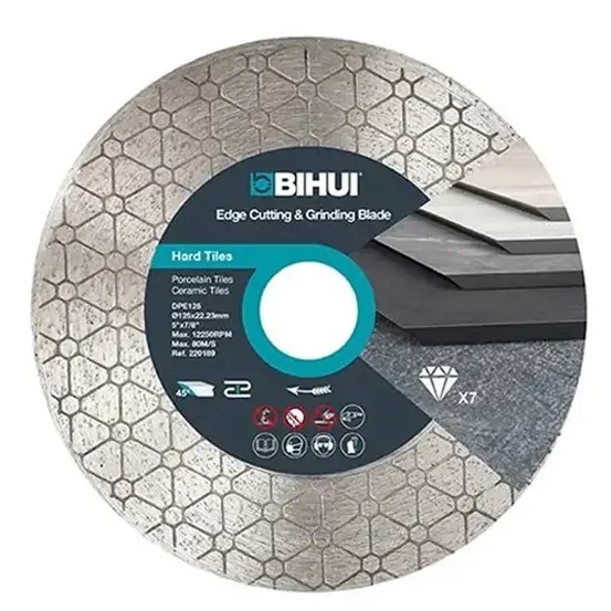 Dijamantska ploča 125mm za poliranje i brušenje pod 45° - BIHUI DPE125