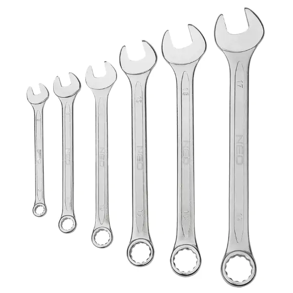 Komplet kombinovanih ključeva, CRV, DIN 3113 - NEO TOOLS