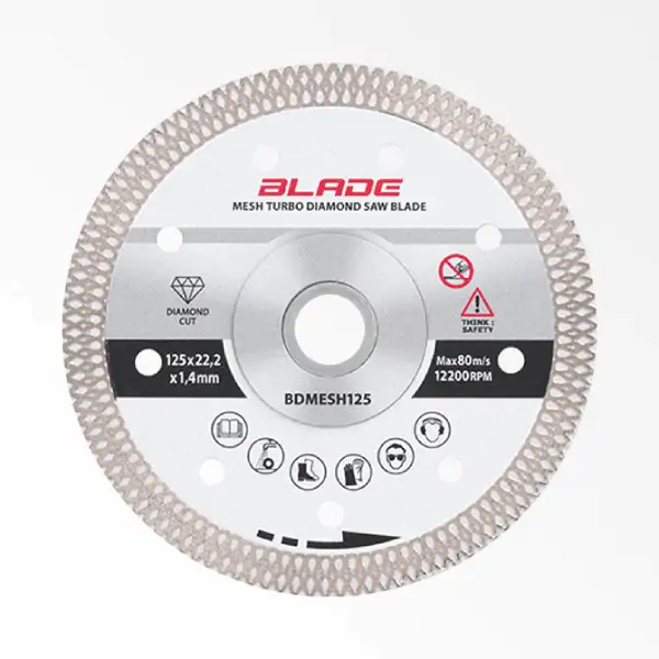 Dijamantski disk za sečenje tvrde keramike (Turbo) - BLADE BDMESH125