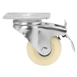 Točak beli sa kočnicom, ojačan 125mm  - POLJOBIT