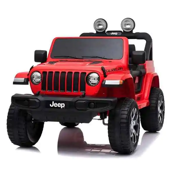 Dečiji džip na akumulator 12V JEEP RUBICON licenciran crveni dvosed