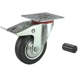 Rezervni točak okretni na pločici sa kočnicom 200mm (industrijski)