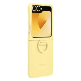 Samsung silikonska maska za Flip6 + prsten, žuta