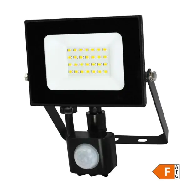 LED reflektor 20W 6500K, 1600lm 30kh, crni detektor pokreta