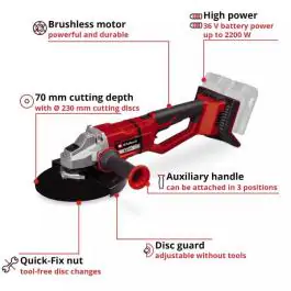 Einhell PROFESSIONAL akumulatorska ugaona brusilica AXXIO 36/230 Q (bez baterije i punjača)
