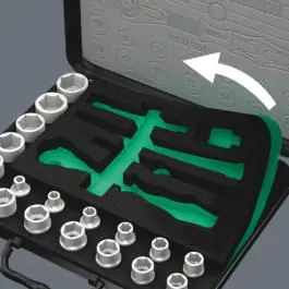 Wera 1x 8100 Zyklop set gedora, 1/4" i 1/2", metrički, 43 komada, 05160785001
