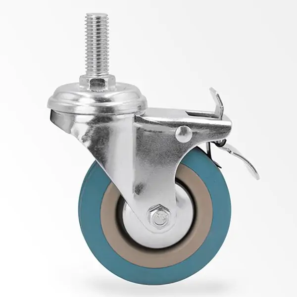 Rezervni točak PVC okretan sa kočnicom na šrafu 50cm