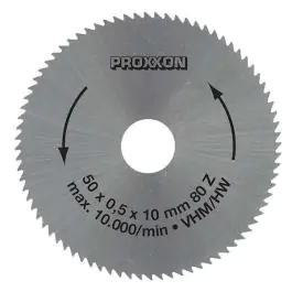 Proxxon čvrsti karbidni list za kružnu testeru 80 zuba (50 x 10 x 0,5 mm)