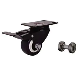 Rezervni točak ojačani okretan sa kočnicom na pločici 50mm